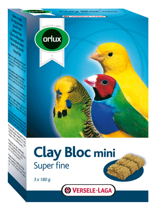 Bloc d'argile minérale mini 3 x 180 g - supplément pour oiseaux