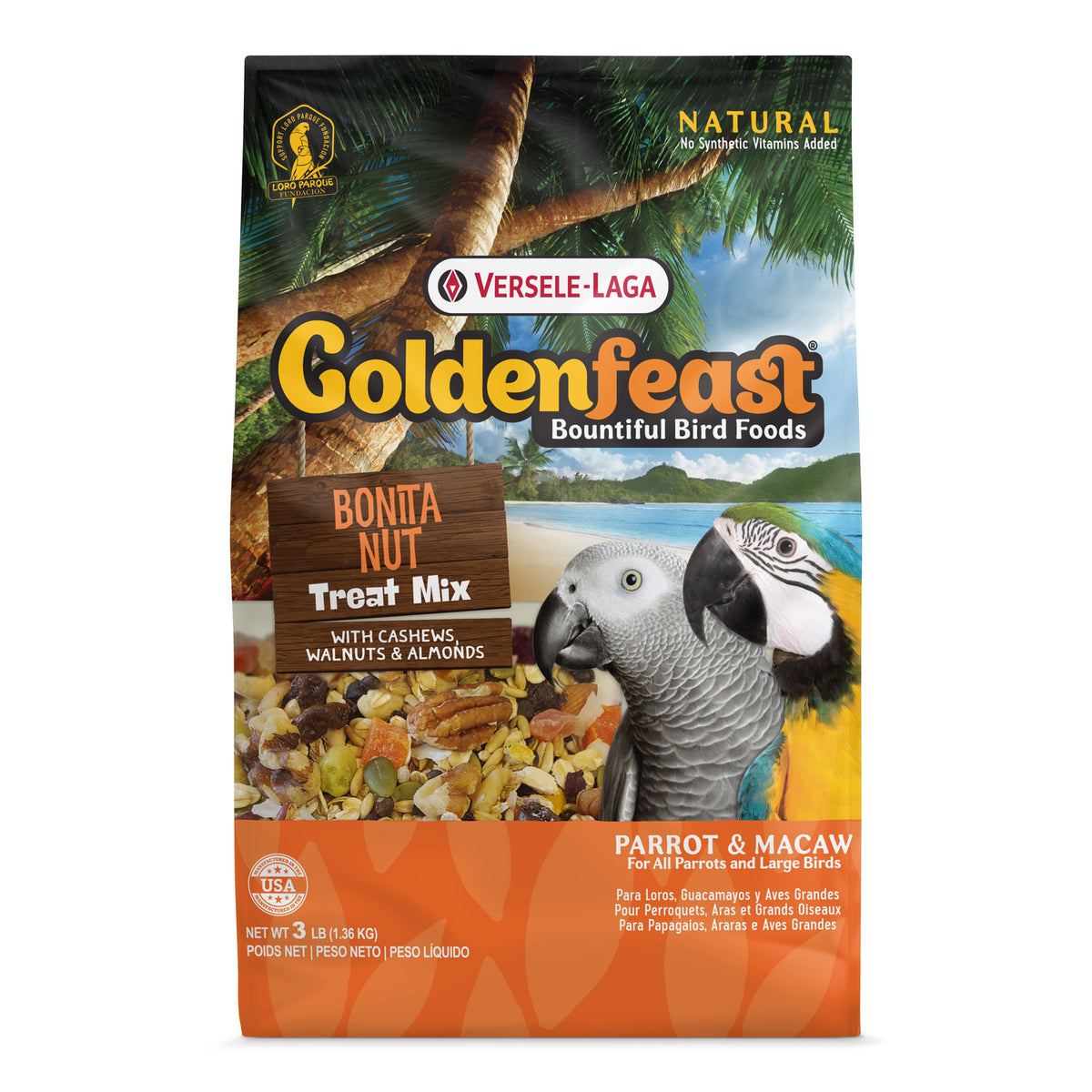 Gâteries Bonita Nut Mix pour oiseau 1,36 kg