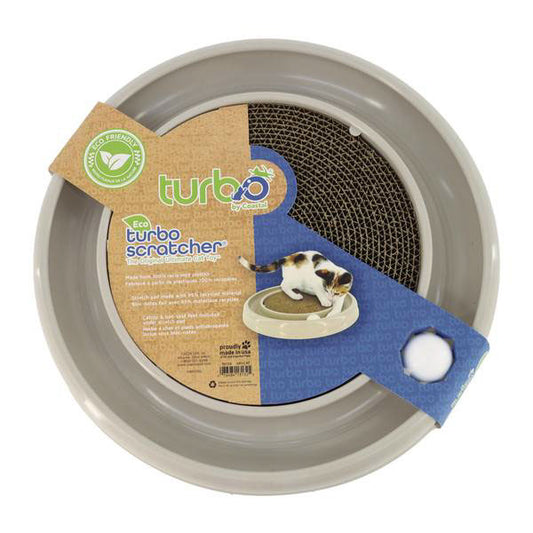 Grattoir Turbo Scratcher Eco avec balle gris 14 po