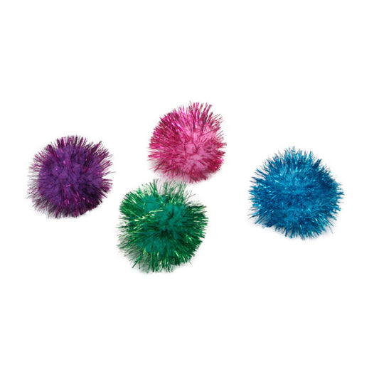 Pompons brillants pour chat 1,25 po (paquet de 4)