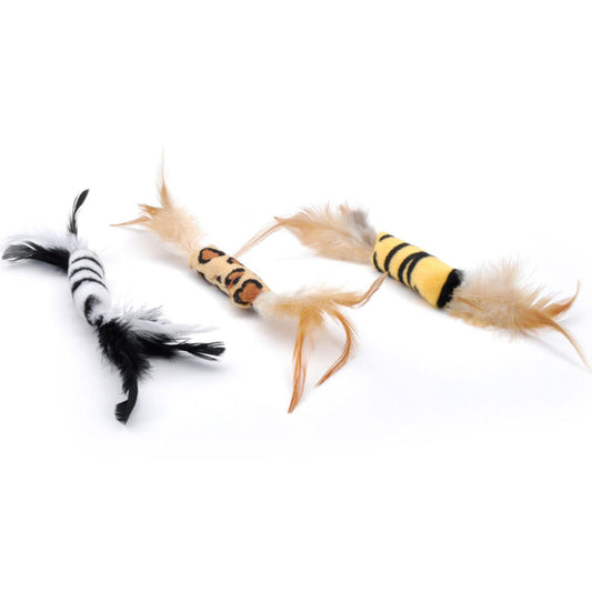 Jouet à plumes pour chat 8 po (à l'unité)