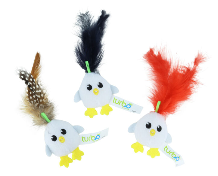 Poulet avec plumes pour chat (à l'unité)