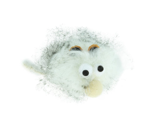 Monstre poilu blanc à l'herbe à chat 6,25 po