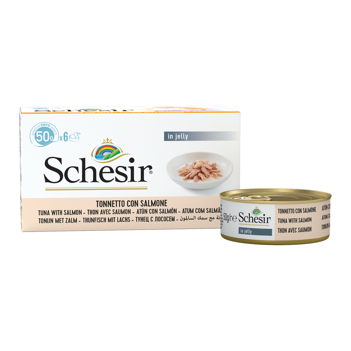 Conserve au thon et saumon pour chat 50 g (paquet de 6)