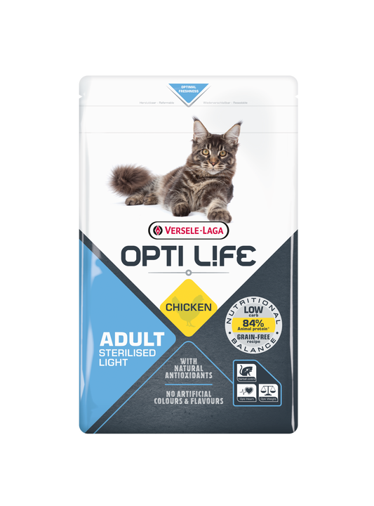 Adulte stérilisé et léger Optilife - nourriture sèche pour chat