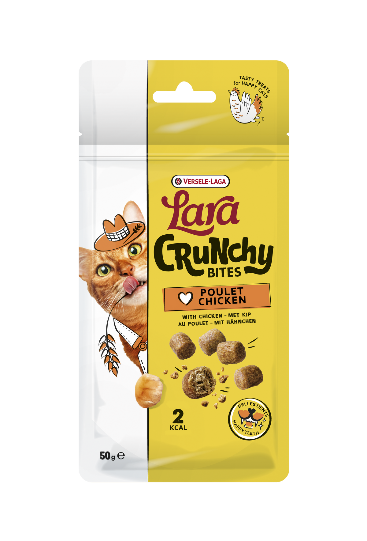 Gâteries Crunchy Bites au poulet pour chat 50 g