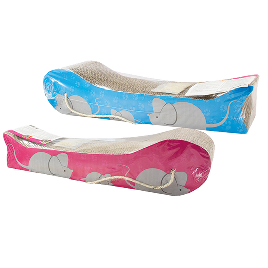 Planche avec motifs 48 x 12 x 11 cm - griffoir pour chat