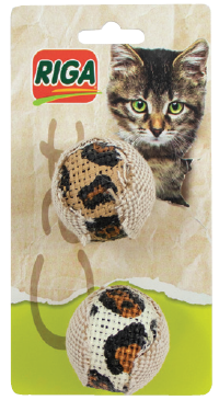 Balles en tissu (paquet de 2) - jouet pour chat