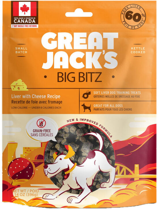 Gâteries Big Bitz sans grains pour chien