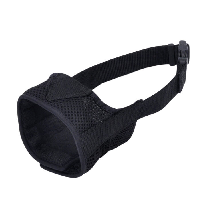 Muselière confortable ajustable en filet noire
