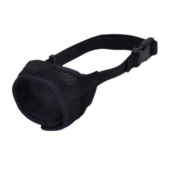 Muselière confortable ajustable en filet noire