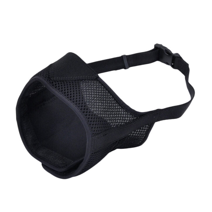 Muselière confortable ajustable en filet noire