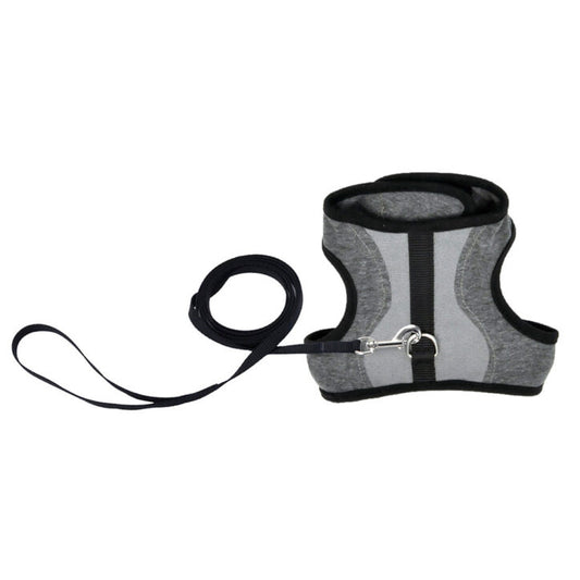 Ensemble harnais enveloppant et laisse pour chat