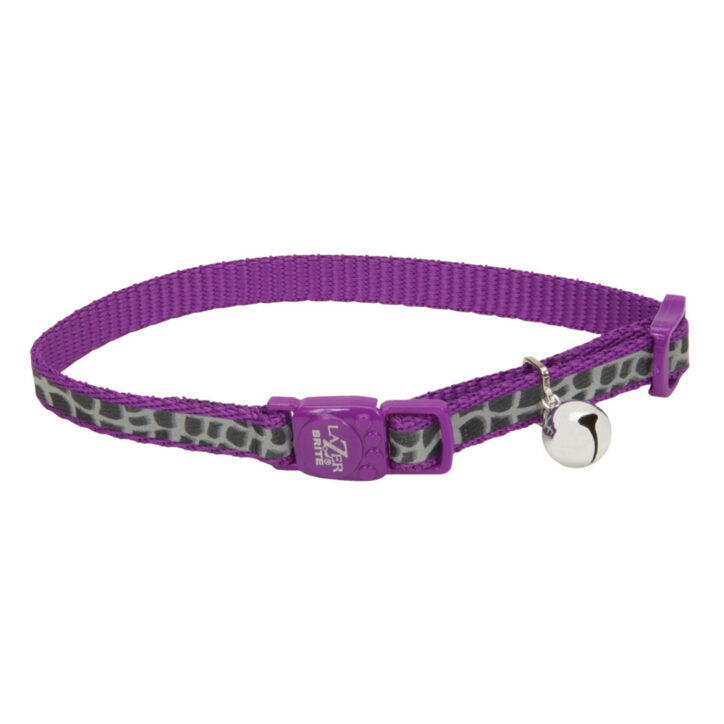 Collier réfléchissant à boucle détachable 3/8 po x 8-12 po pour chat Lazer Brite