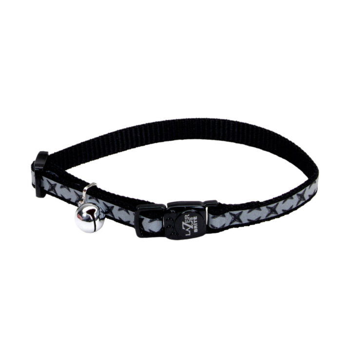 Collier réfléchissant Lazer Brite pour chat à boucle détachable 3/8 po x 8-12 po