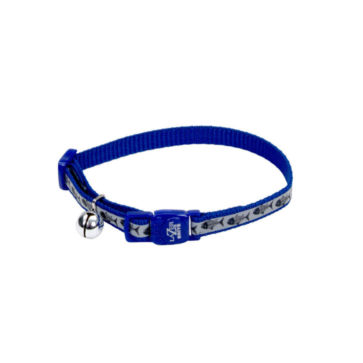 Collier réfléchissant à boucle détachable 3/8 po x 8-12 po pour chat Lazer Brite