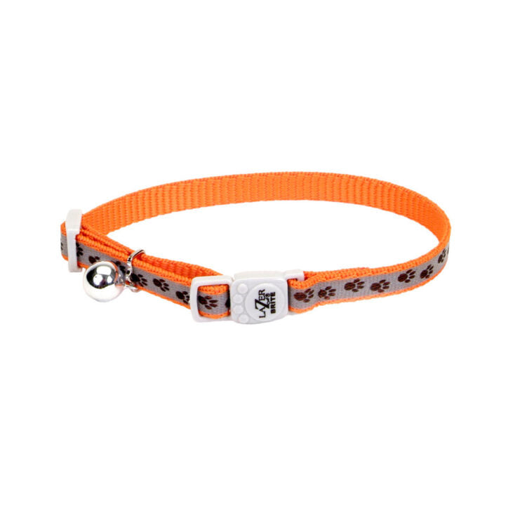 Collier réfléchissant Lazer Brite pour chat à boucle détachable 3/8 po x 8-12 po