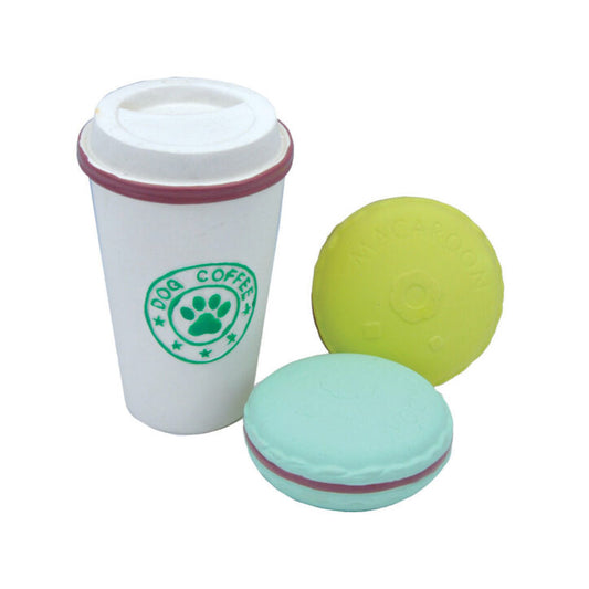 Ensemble de jouets en latex Li'l Pals tasse à café et biscuits 3,5 po (paquet de 3)