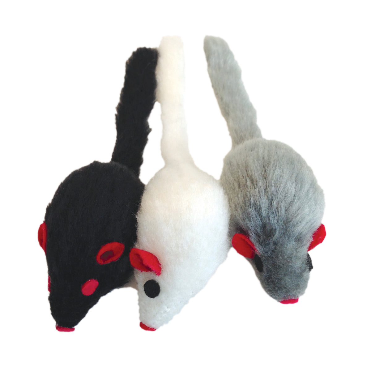 Souris à fourrure Furry Frolics avec herbe à chat (paquet de 3)