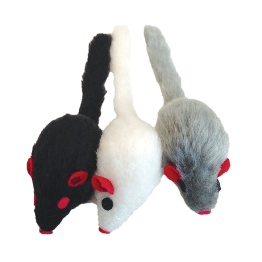 Souris à fourrure Furry Frolics avec herbe à chat (paquet de 3)