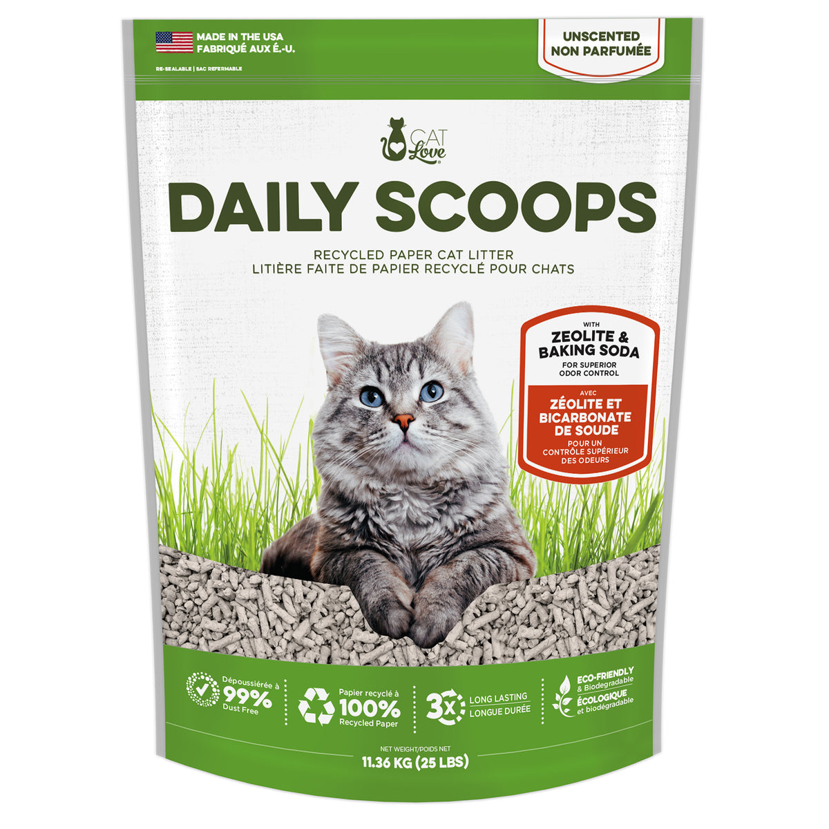 Litière de papier Daily Scoops pour chats