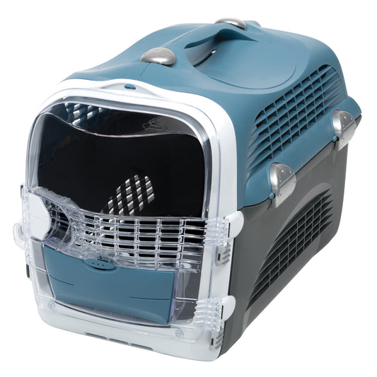 Cage de transport multifonctionnelle Cabrio, bleu gris, 51 x 33 x 35 cm