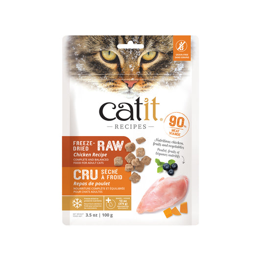 Nourriture crue séchée à froid Recettes pour chats, poulet
