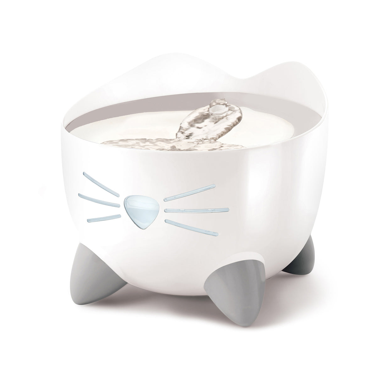 Abreuvoir PIXI, blanc avec dessus en acier inoxydable 2,5 L