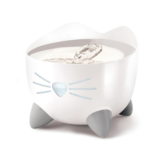 Abreuvoir PIXI, blanc avec dessus en acier inoxydable 2,5 L