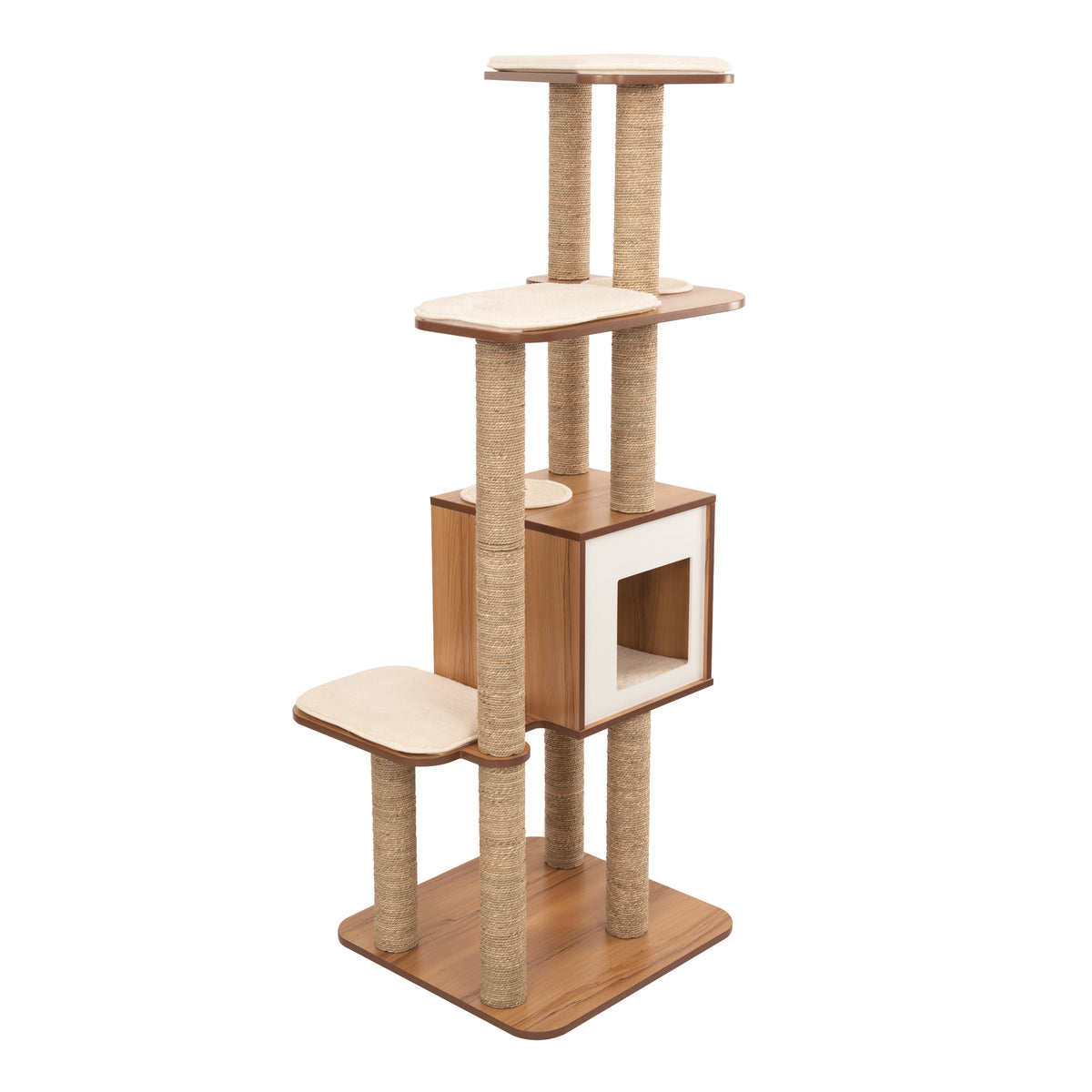 Meuble High Base Vesper XL, noyer, 77,5 x 58 x 158 cm