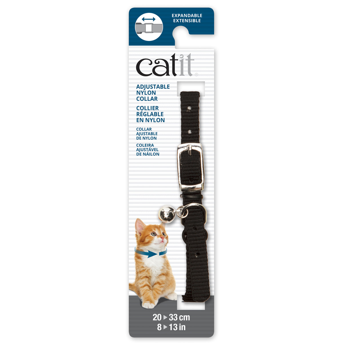 Collier réglable extensible en nylon pour chat - Catit