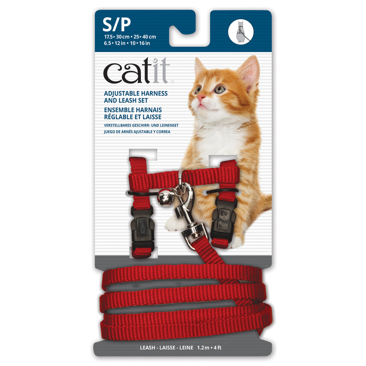 Ensemble harnais réglable et laisse en nylon pour chats