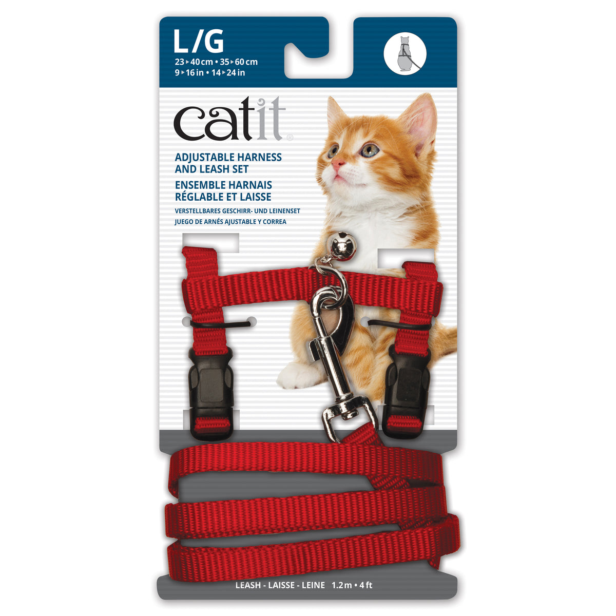 Ensemble harnais réglable et laisse en nylon pour chats