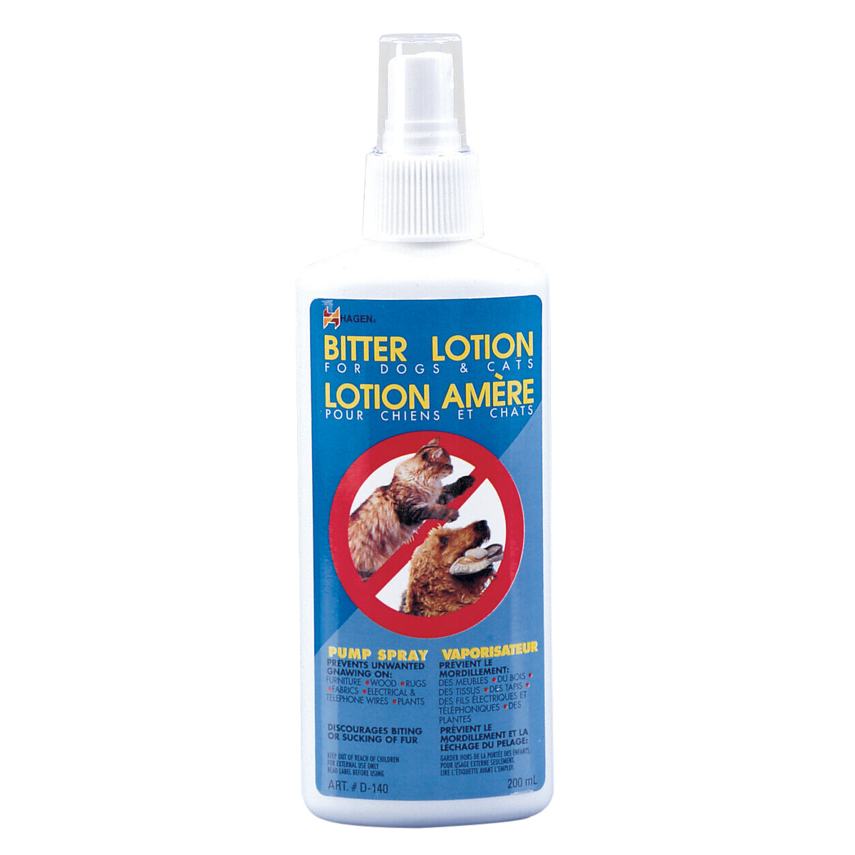 Lotion amère pour chiens et chats, atomiseur de 200 ml