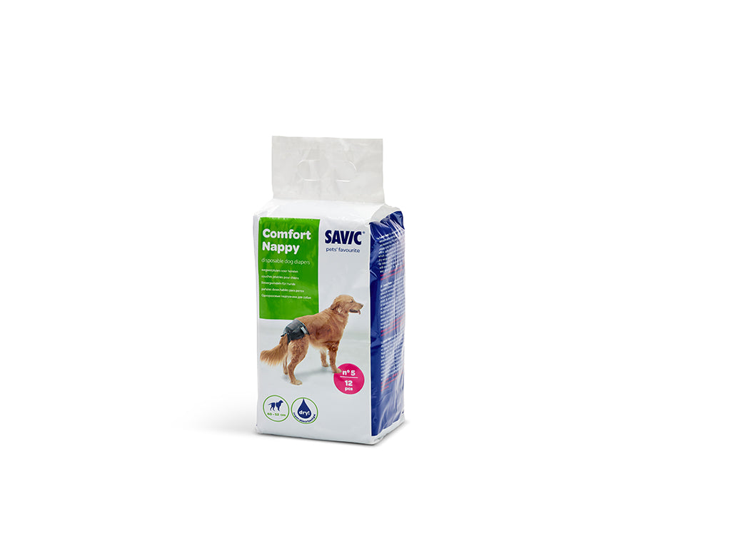 Couches pour chien Comfort Nappy (paquet de 12)