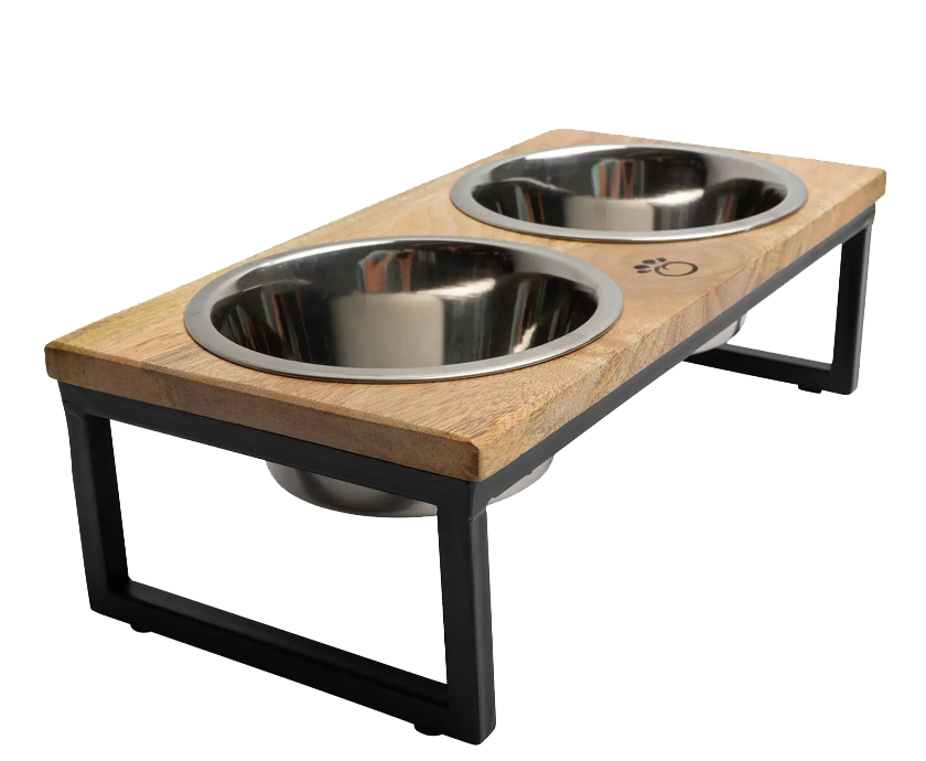 Mangeoire en bois et métal GF Pet - bol pour chien