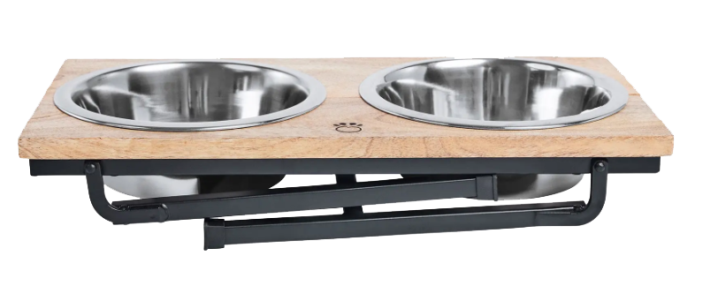 Mangeoire en bois et métal GF Pet - bol pour chien