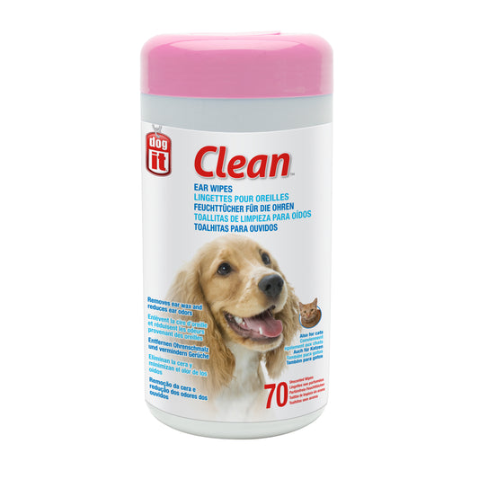 Lingettes non parfumées Clean pour oreilles (paquet de 70)
