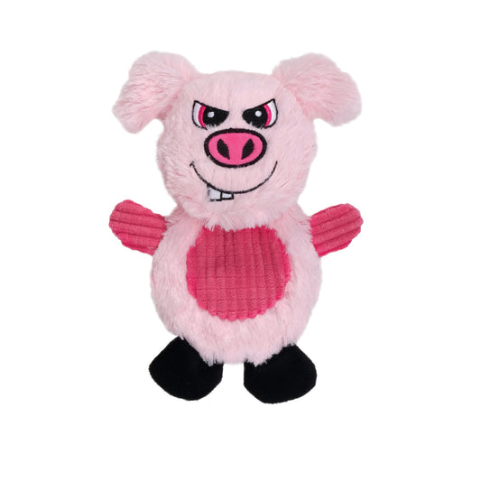 Jouet Stuffies pour chiens, peluche aplatie, cochon, 19 cm