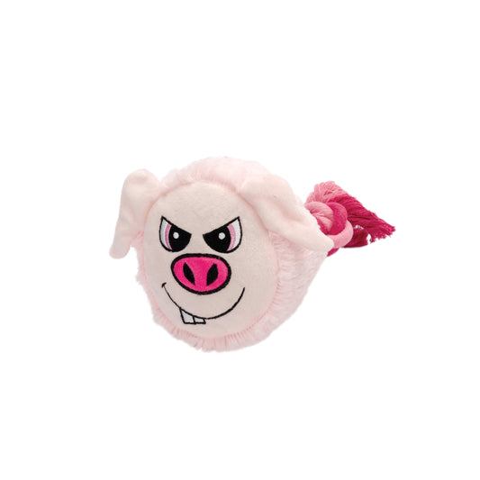 Jouet Stuffies pour chiens, grosse tête en peluche, cochon, 23 cm
