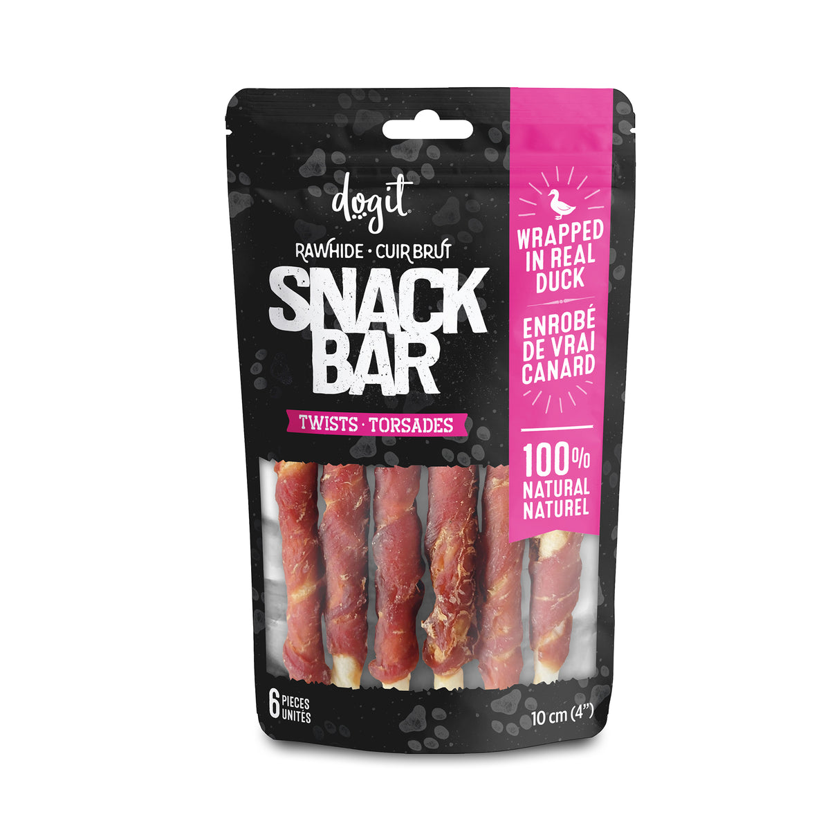 Torsades de cuir brut enrobées de canard Snack Bar