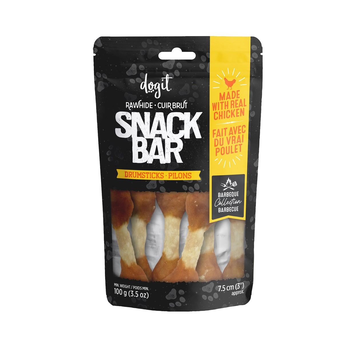 Pilons Snack Bar à la peau de bœuf, 7,5 cm 100 g