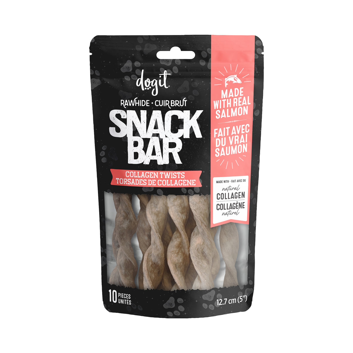 Torsades de collagène Snack Bar, 12,7 cm (paquet de 10)