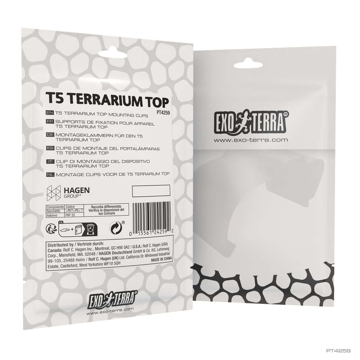 Supports de montage pour couvercle d'éclairage T5 (paquet de 2)
