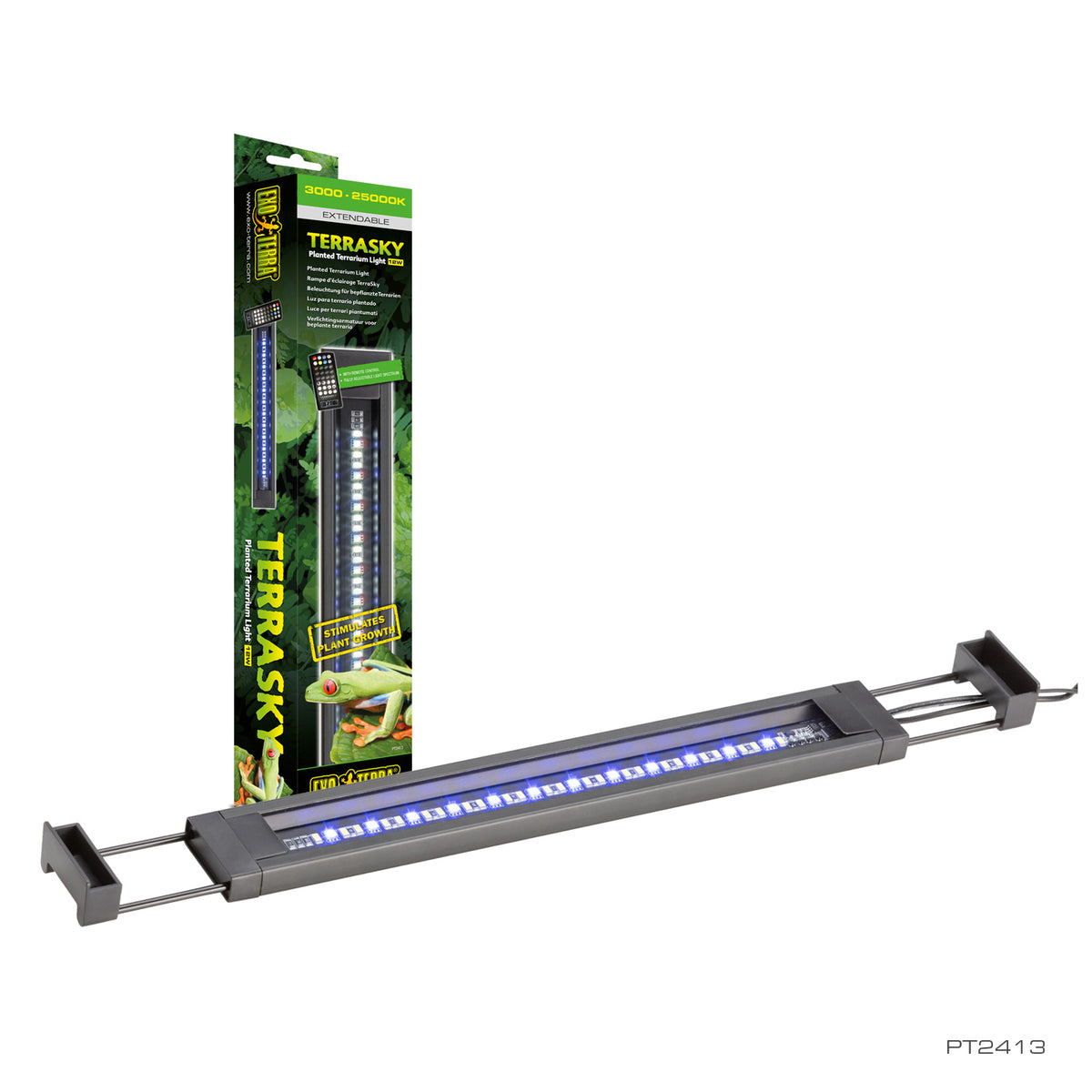 Rampe d'éclairage TerraSky pour terrariums avec plantes