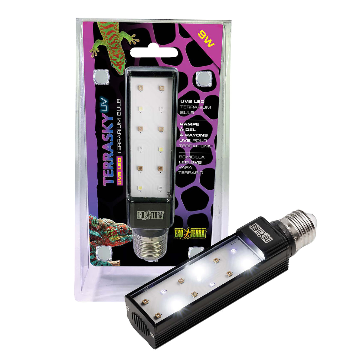 Ampoule à DEL TerraSkyUV à rayons UVB pour terrariums, 9 W