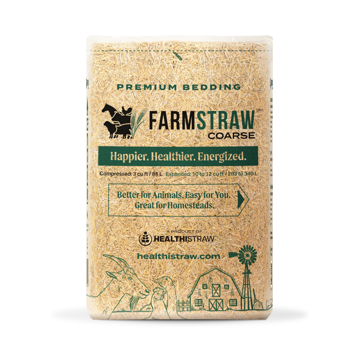 Paille hachée pour litière HealthiStraw
