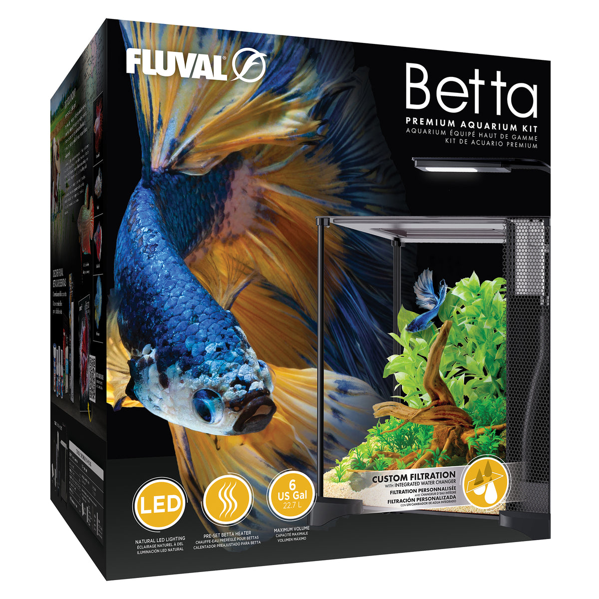Aquarium équipé haut de gamme pour bettas 22,7 L