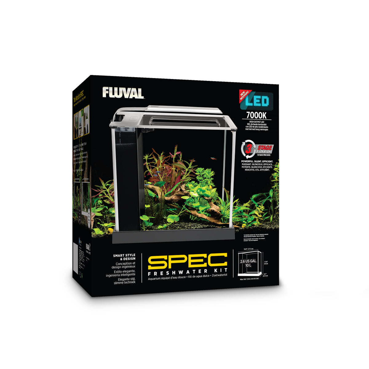 Aquarium équipé Spec, noir