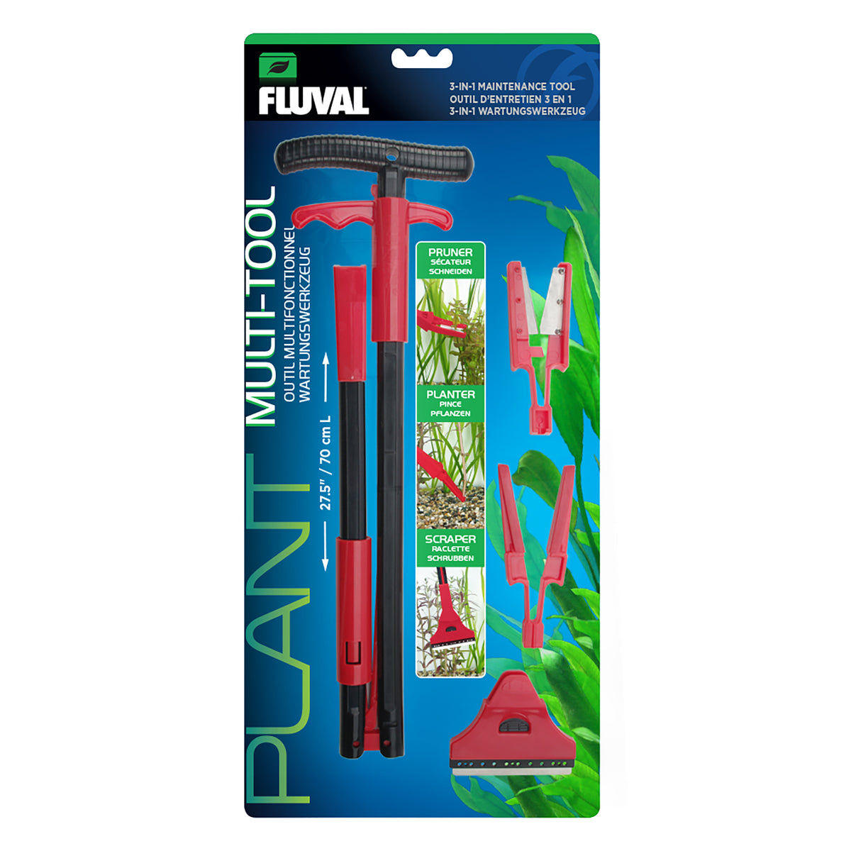 Outil 3 en 1 pour l'entretien des plantes, 70 cm